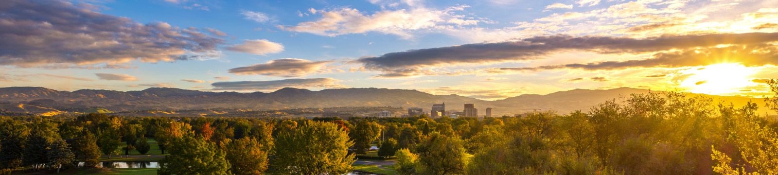 Boise during sunset