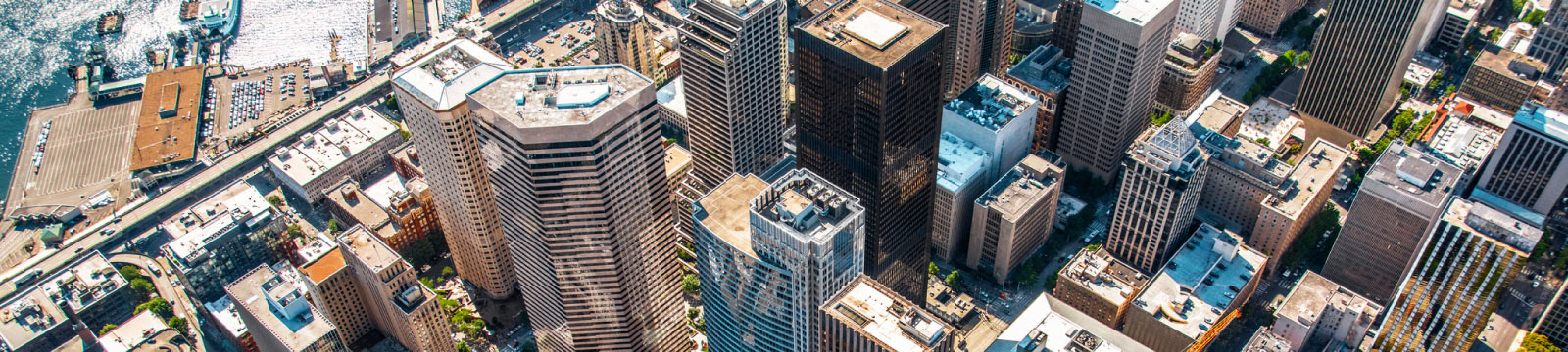 Top down view of downtown Seattle, Washington