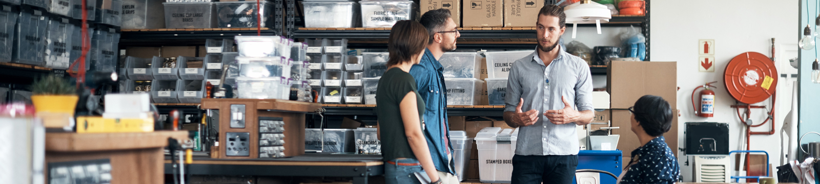 People meeting in a small business